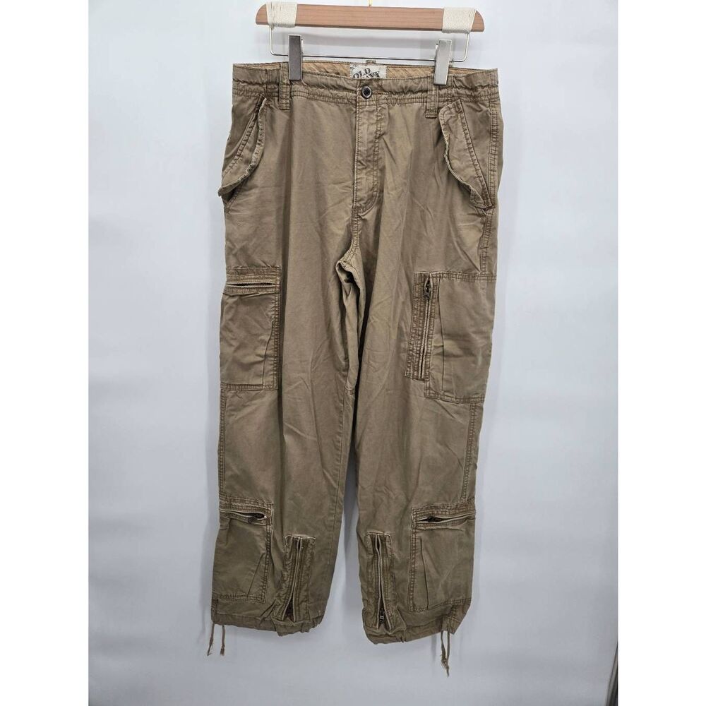 Vintage Old Navy Men's Cargo Pants Size 33 x 32 Pockets Zippers Gorpcore Gorp